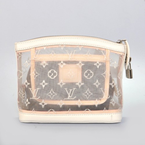 High Quality Louis Vuitton Monogram Transparent Lockit Clutch Handbag M40700